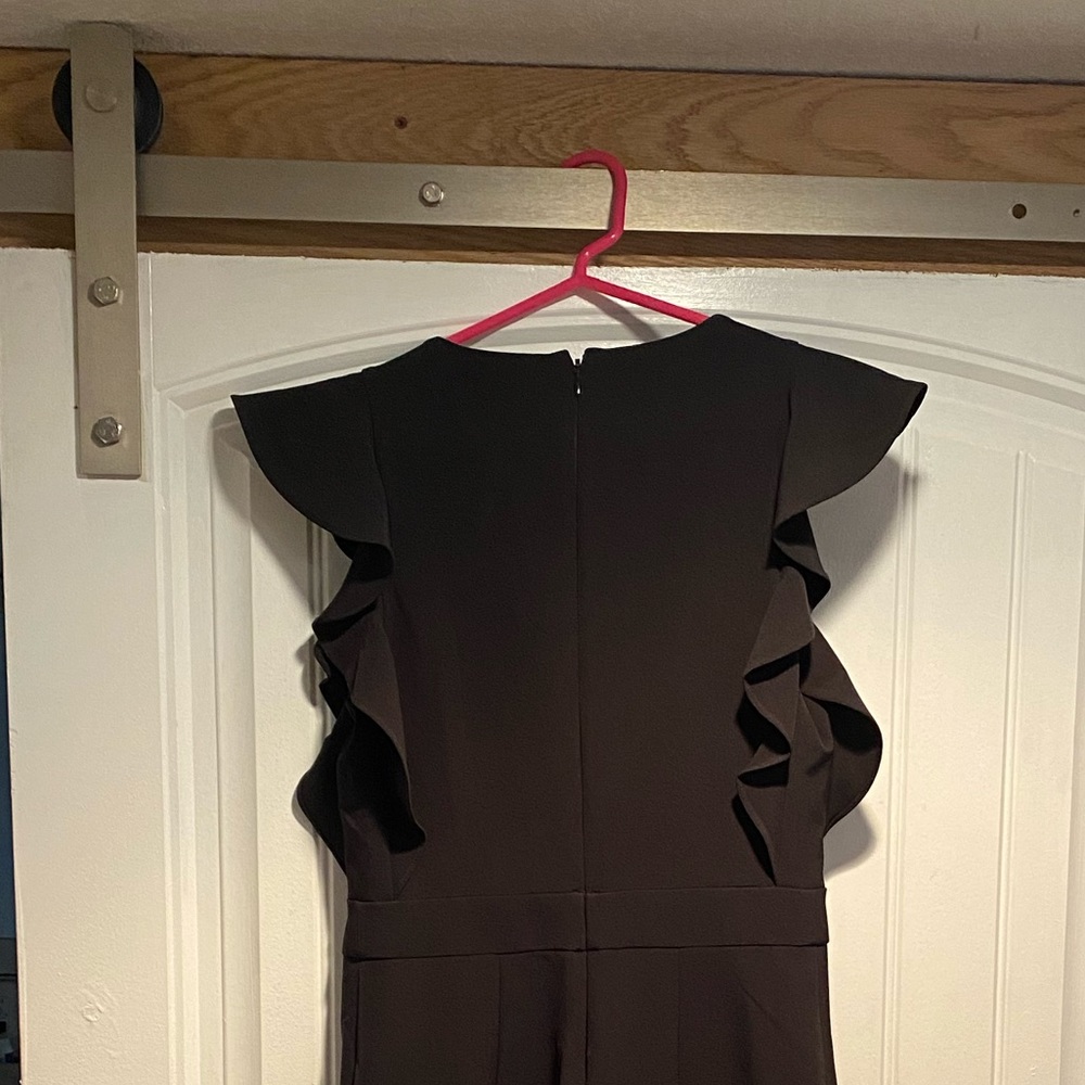 Black Ruffled Express Dress - Picture 3 of 10